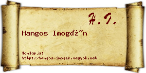 Hangos Imogén névjegykártya
